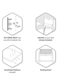 SnuzPod4 Bedside Crib - White 100 x 95 x 49 Cm Includes 3D Breathable Mattress - pzsku/Z841F8BA64994DCF63AEFZ/45/_/1674222471/b042ffc2-f437-457f-aaef-d4363233517c