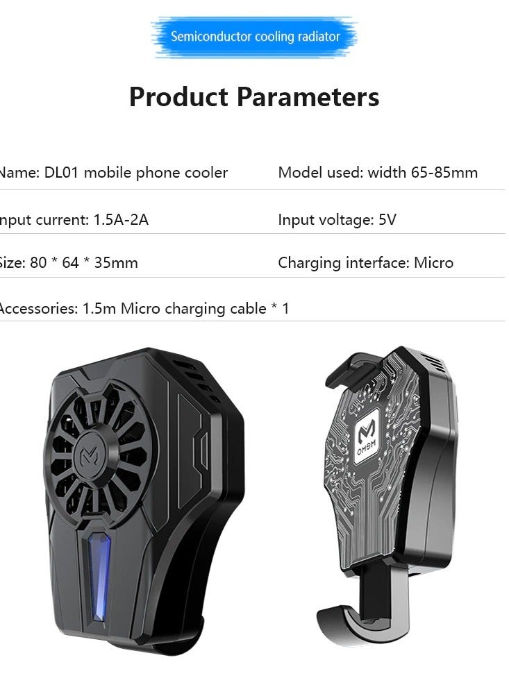 Memo MEMO DL01 No Noise Mobile Phone Radiator Phone Cooling Fan For Gaming - Image 3