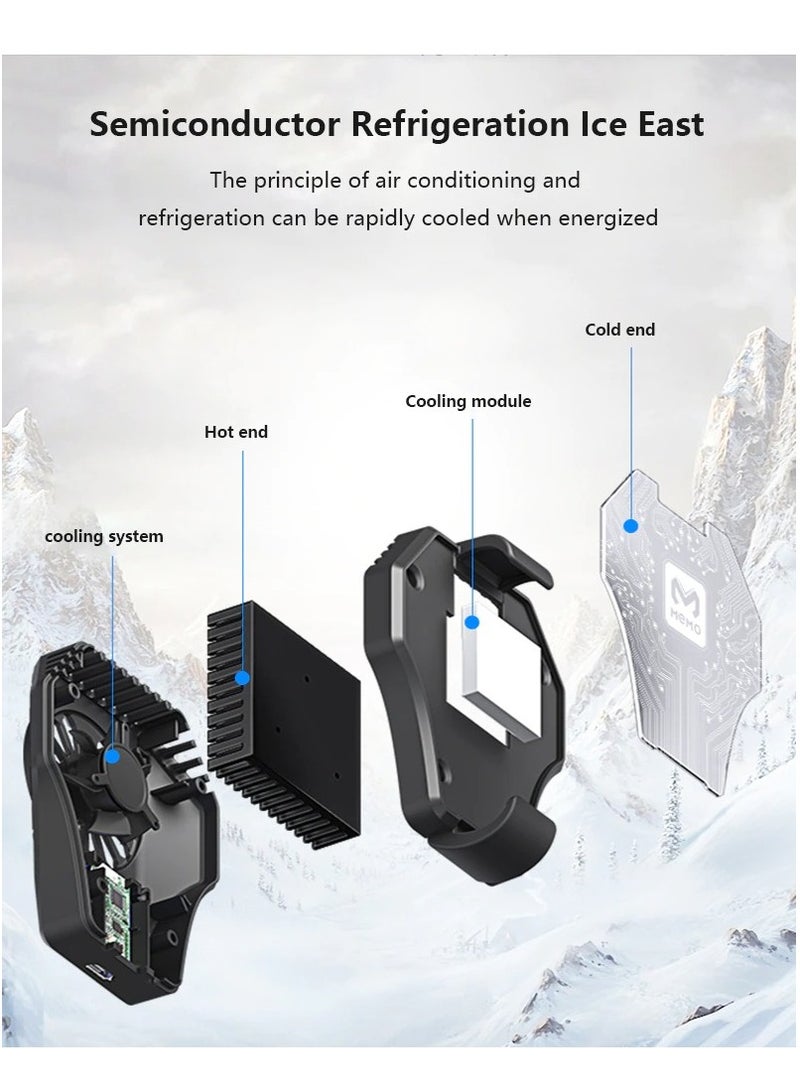 Memo MEMO DL01 No Noise Mobile Phone Radiator Phone Cooling Fan For Gaming - Image 4