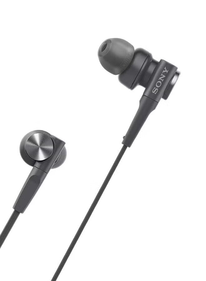 MDR-XB55AP in-ear headphones with heavy bass, universal for mobile music and calls, with remote control.