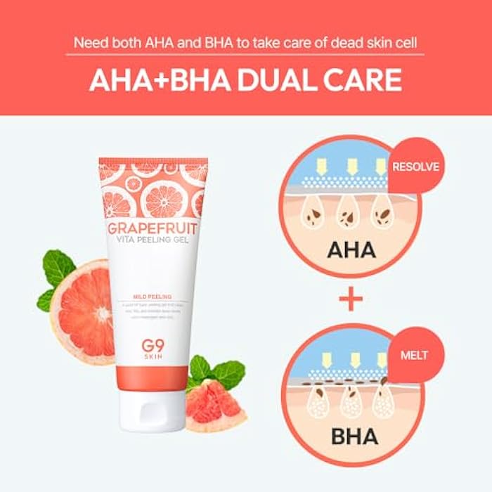G9SKIN Grapefruit Vita Peeling Gel (150ml/5.07fl.oz) - Gentle Exfoliator for Smooth & Radiant Skin with Vitamin Complex - Image 4