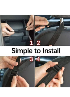 Y&D Car Handbag Holder Net Pocket Purse Organizer Front Seat Storage Driver Pouch Bag Barrier for Backseat Pet Kids Phone Cup Tissue Black  - Image 3