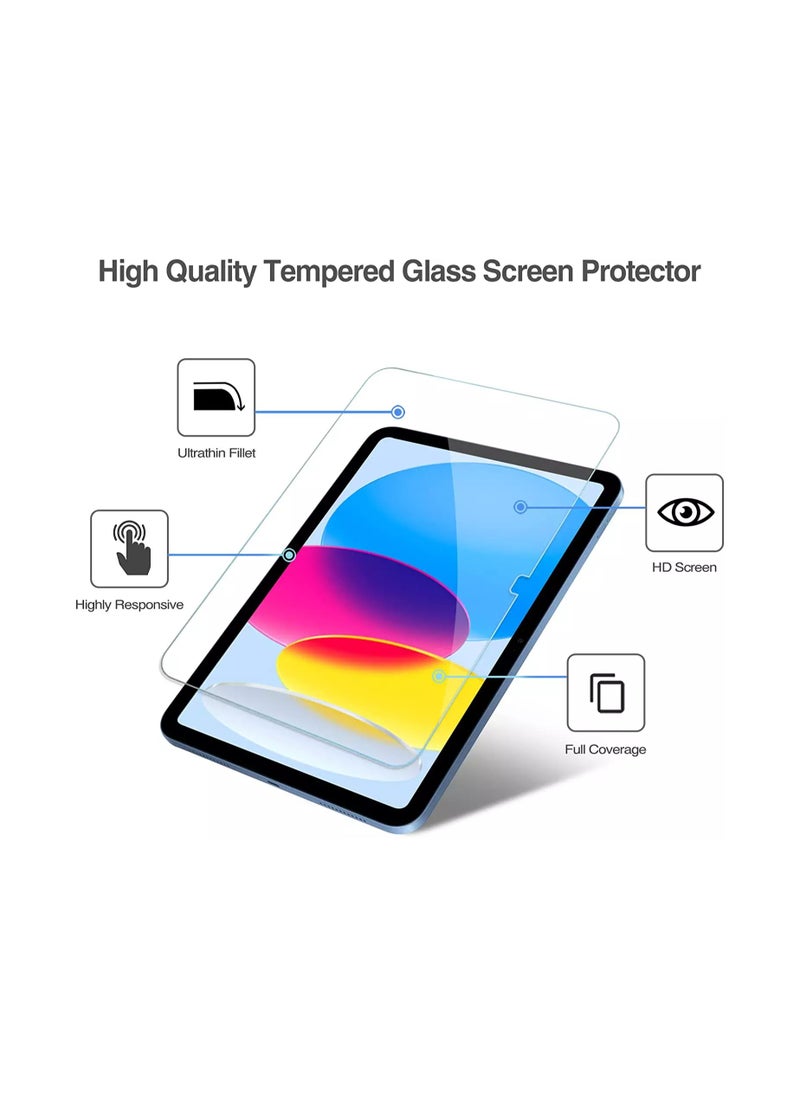 HEXABEX - Screen Protector for Apple iPad 10th 10.9"/11th Gen 11" Tempered Glass Screen Guard Compatible with iPad 11th Generation(A19) 2025 and iPad 10th Generation Clear - Image 1