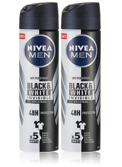 Nivea Pack Of 2 NIVEA MEN Antiperspirant Spray for Men Black And White Invisible Protection Original150ml  - Image 1