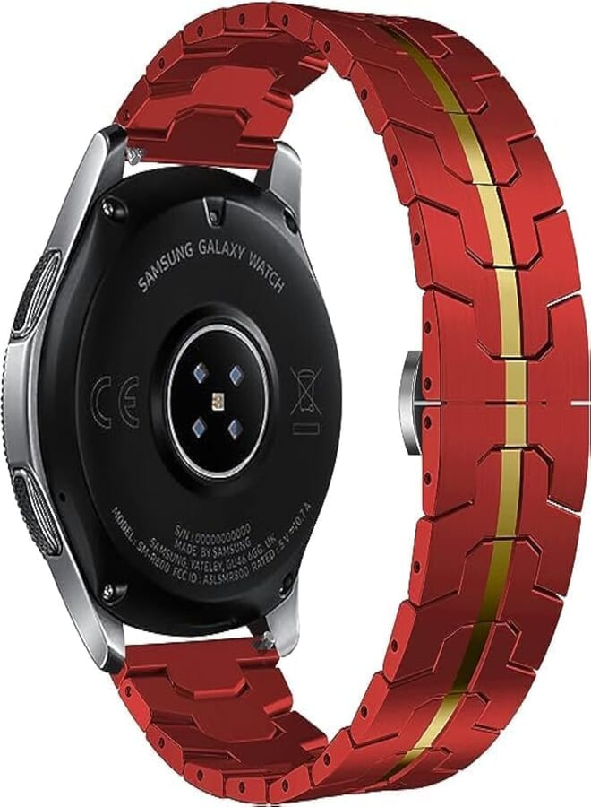 Next Next store 22mm Band Compatible with Samsung Galaxy Watch 3 Band 45mm/Huawei Watch GT2 46mm, Stainless Steel Replacement Strap Men Women for Samsung Gear S3 Frontier