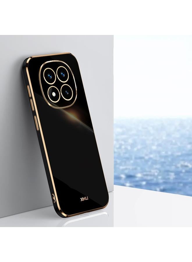 The Bros Case For Redmi Note 14 Pro 5G Straight 6D Plating Gold Edge TPU Phone Case