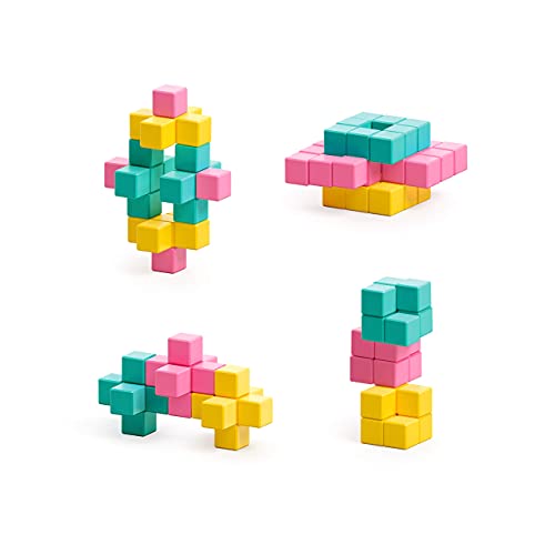 PIXIO Sweet - Tiny Magnetic Blocks Building Toy in The Pixel Art Style with Free App - 5/16" Plastic Cubes with 6 Magnets Inside - Open Ended Toy - Creativity Kit for Ages 6+ - 60pcs - Image 5