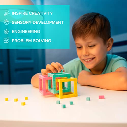 PIXIO Sweet - Tiny Magnetic Blocks Building Toy in The Pixel Art Style with Free App - 5/16" Plastic Cubes with 6 Magnets Inside - Open Ended Toy - Creativity Kit for Ages 6+ - 60pcs - Image 3