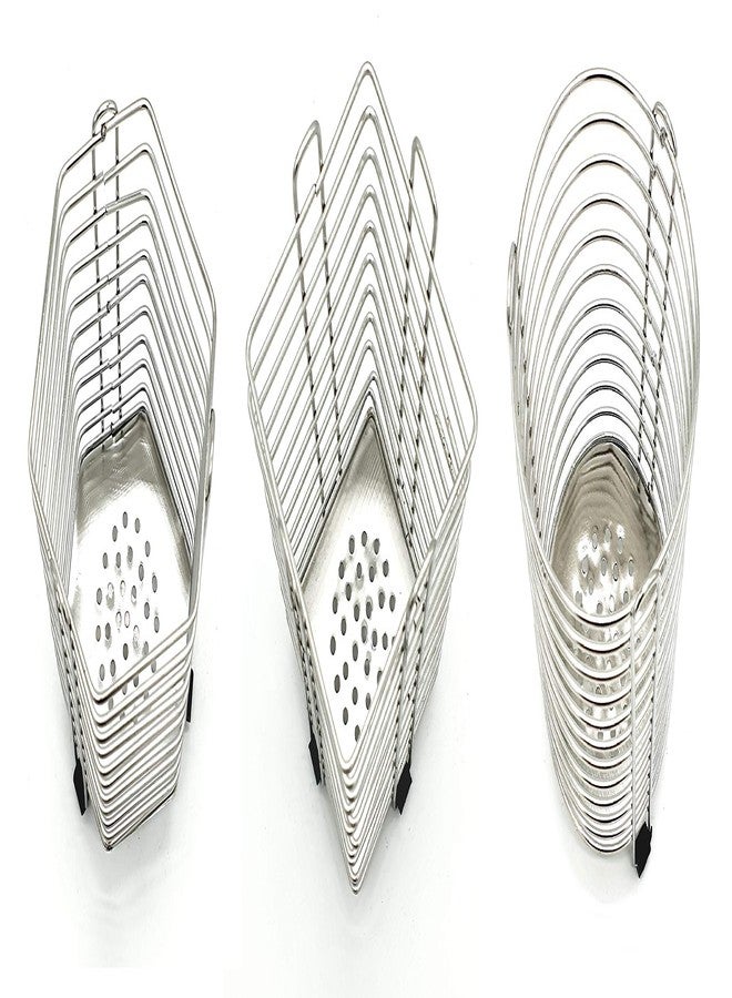Epraiser Premium SS Sturdy ( Pack Of 3 ) Shaped Multiuse Multipurpose Spoon / Cutlery / Stationary Holder / Case / Stand - Image 2