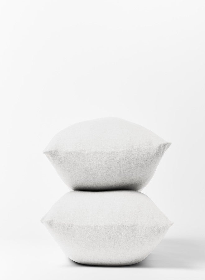 Coyuchi Cloud Brushed Organic Flannel Pillowcase Set/2 (Standard/Queen, Alpine White) - Image 1
