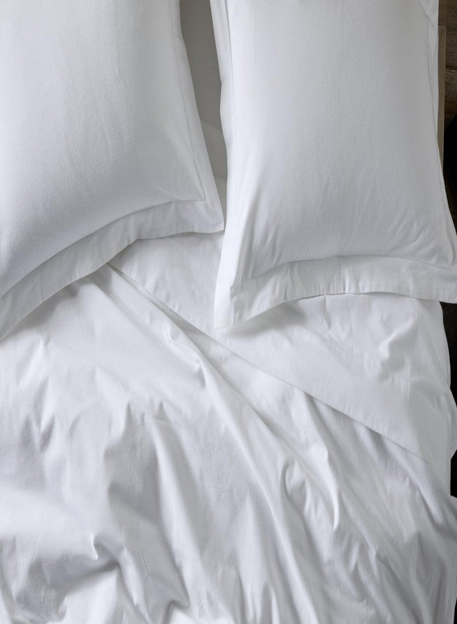 Coyuchi Cloud Brushed Organic Flannel Pillowcase Set/2 (Standard/Queen, Alpine White) - Image 2