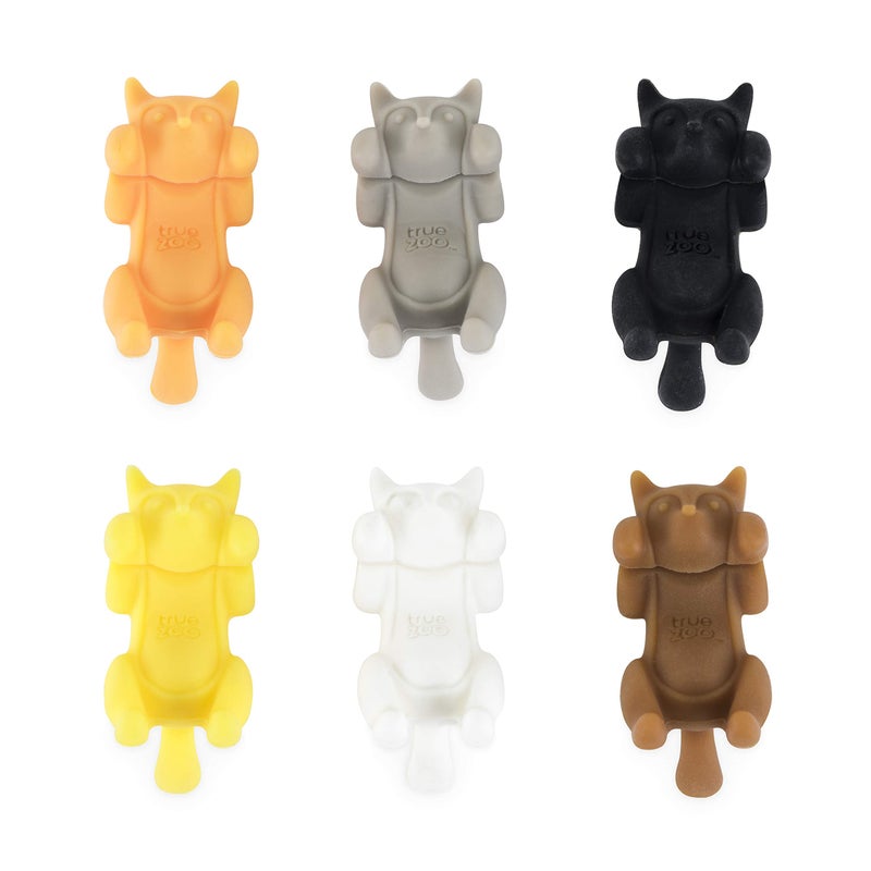 TrueZoo Silicone Drink Charms Identifier for Drinks Birthday Wedding Bachelor Bachelorette Party Picnic Outdoor Home Bar Set of 6 Cat