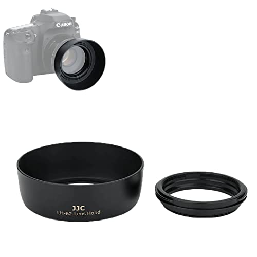 JJC Camera Lens Hood Shade Fits for Canon EF 50mm f18 II Replaces Canon ES62 Hood Reverse Attaching ABS Black - Image 1