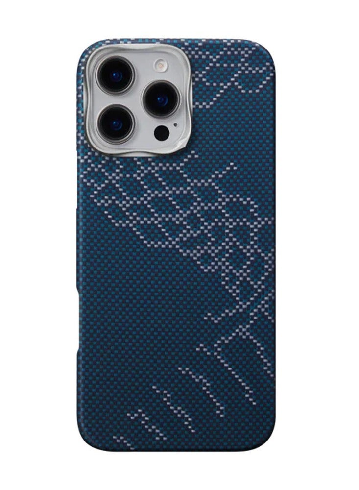 PITAKA pitaka for iPhone 16 Pro Compatible with Magsafe Snake Ridge New Year Limited Edition iPhone 16 Pro Case with a Caseless Feel 1500D Aramid Fiber Snake Ridge - Snowy Day  - Image 1