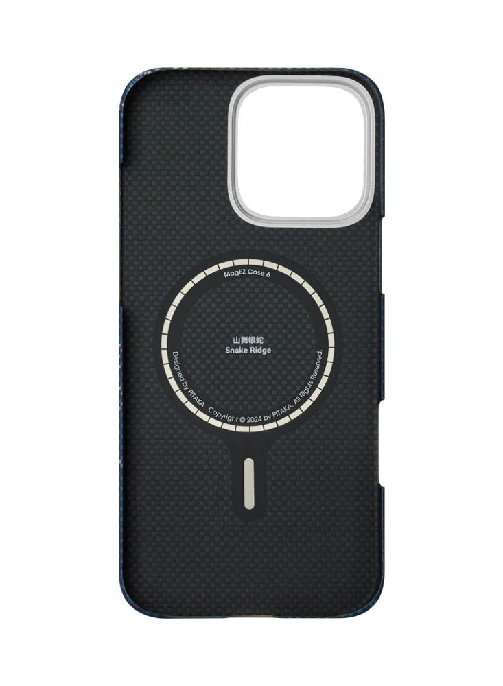 PITAKA pitaka for iPhone 16 Pro Compatible with Magsafe Snake Ridge New Year Limited Edition iPhone 16 Pro Case with a Caseless Feel 1500D Aramid Fiber Snake Ridge - Snowy Day  - Image 2