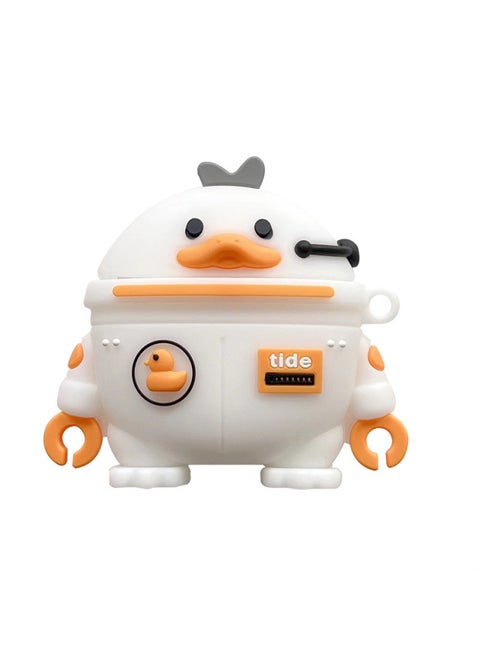 For XiaomiRedmi Buds5 Pro Earphone Protective Cover Red Mi Buds4 Cartoon Silicone Wireless Bluetooth Shell-Color:Silicone Soft Shell-space Duck-Model:For XiaomiBuds 4 (protective Cover)