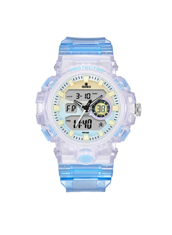 أسترو Astro A24802-PPLL Kids Analog-Digital Display Watch & Polyurethane Strap Light Blue
