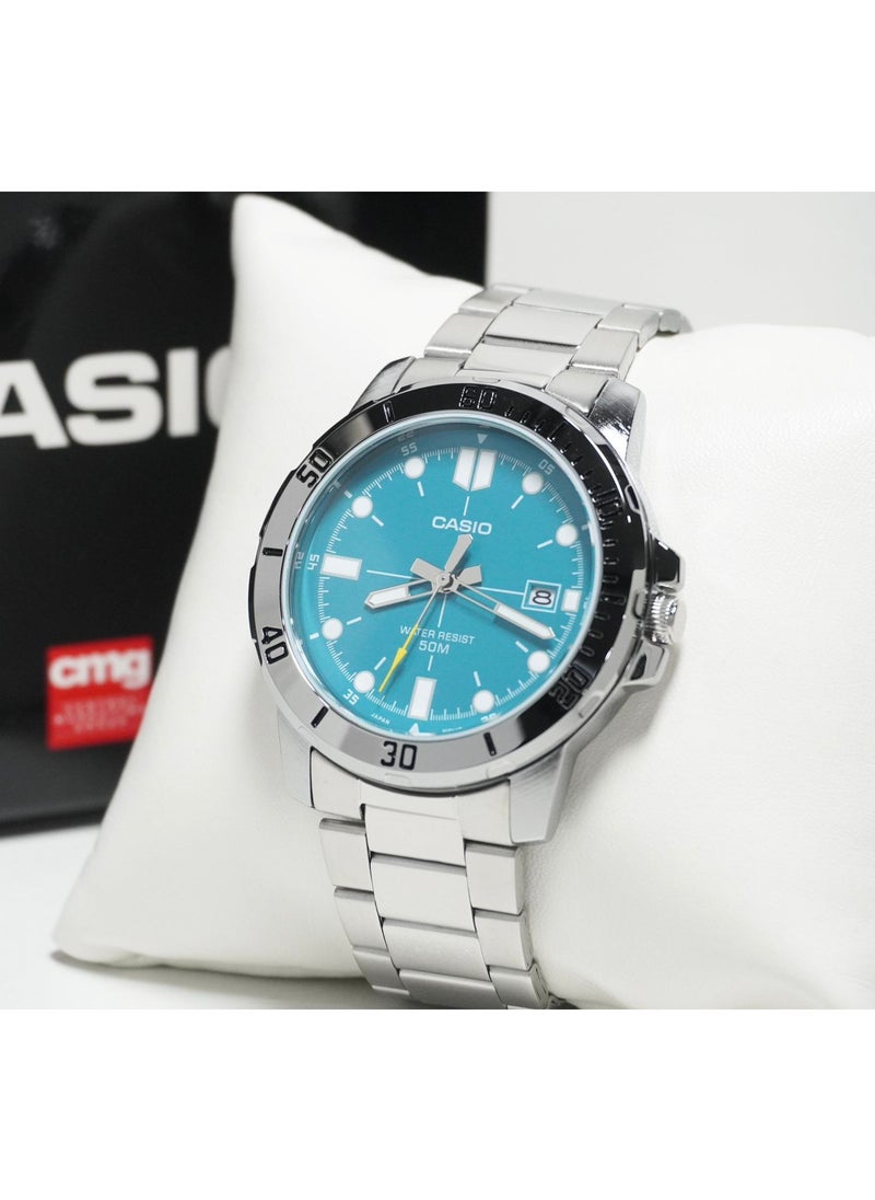 CASIO - Quartz Analog Stainless Steel Men's Watch MTP-VD01D-3E2 - Image 1