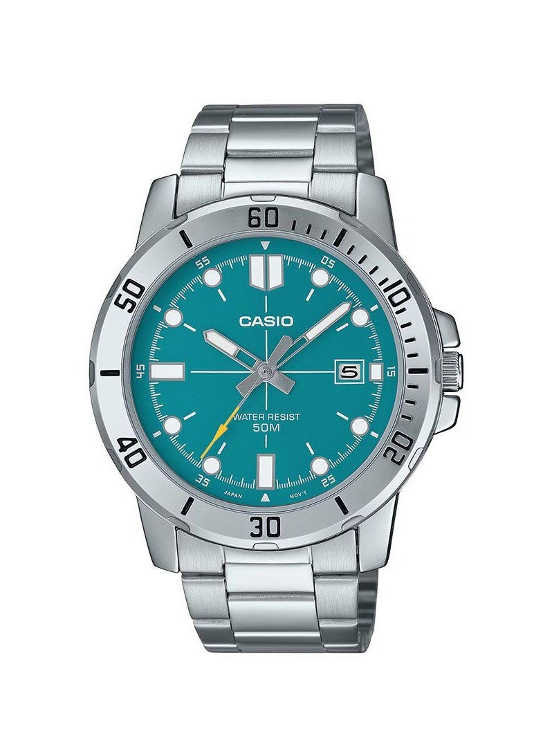 CASIO - Quartz Analog Stainless Steel Men's Watch MTP-VD01D-3E2 - Image 1