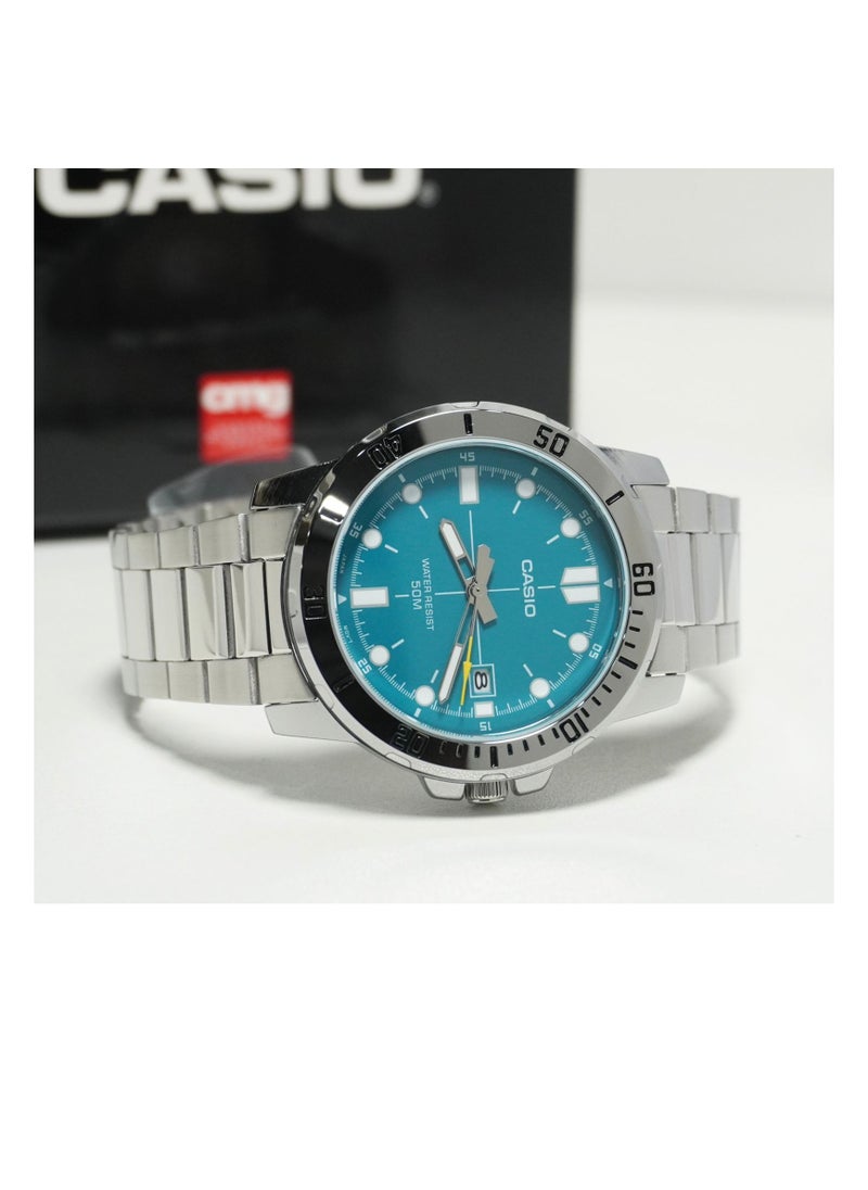 CASIO - Quartz Analog Stainless Steel Men's Watch MTP-VD01D-3E2 - Image 1