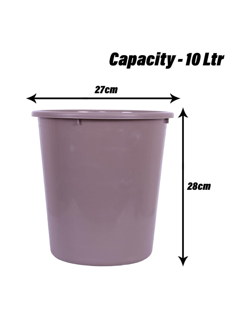 Urbane Home Urbane Home Dustbin Open Dustbin Plastic Garbage Dustbin Dustbin For Kitchen Dustbin For Bathroom Office Dustbin Plain Sada Dustbin 10 LTR Pack of 3 Multi  - Image 3