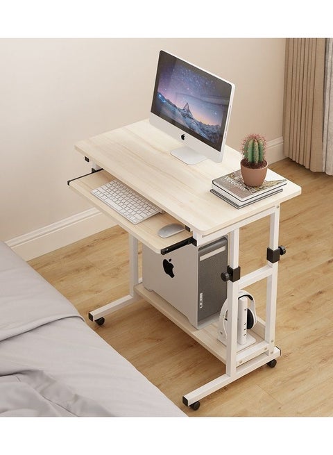 Movable Side Table, Mobile Desk Table Laptop Computer Stand Desk Adjustable Bed Table
