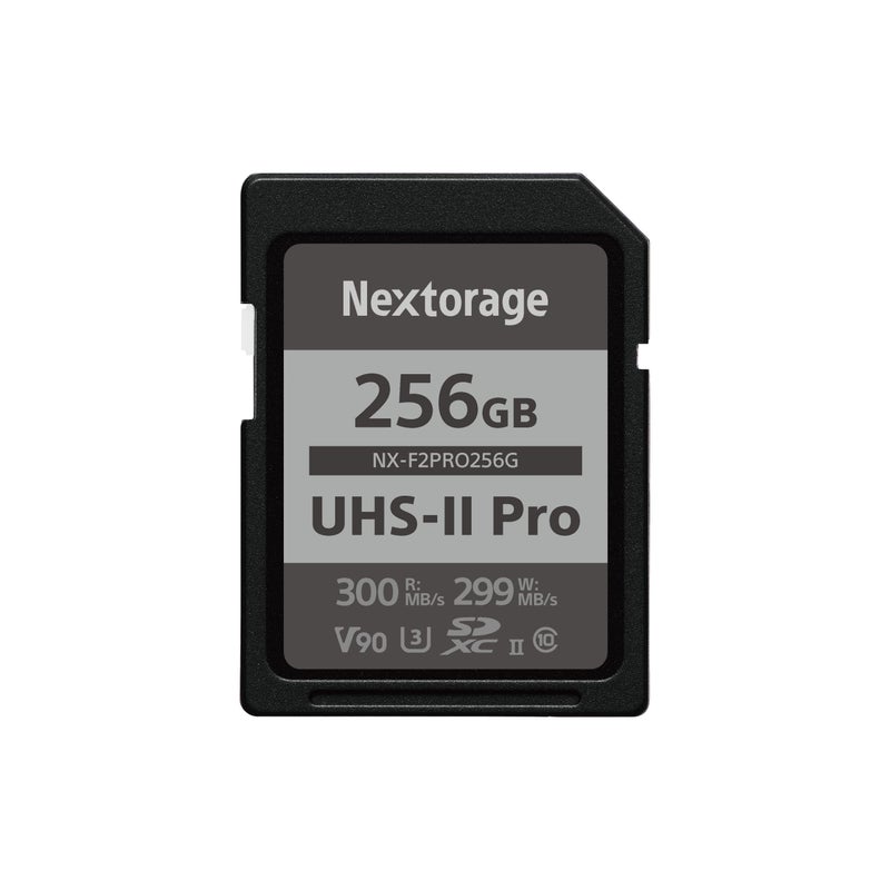 Nextorage Ultra Fast v90 UHS-II SD Card PRO 256GB max Write Speed 299MB/s Read Speed 300MB/s (SDXC UHS2 Memory Card NX-F2PRO) - Image 1