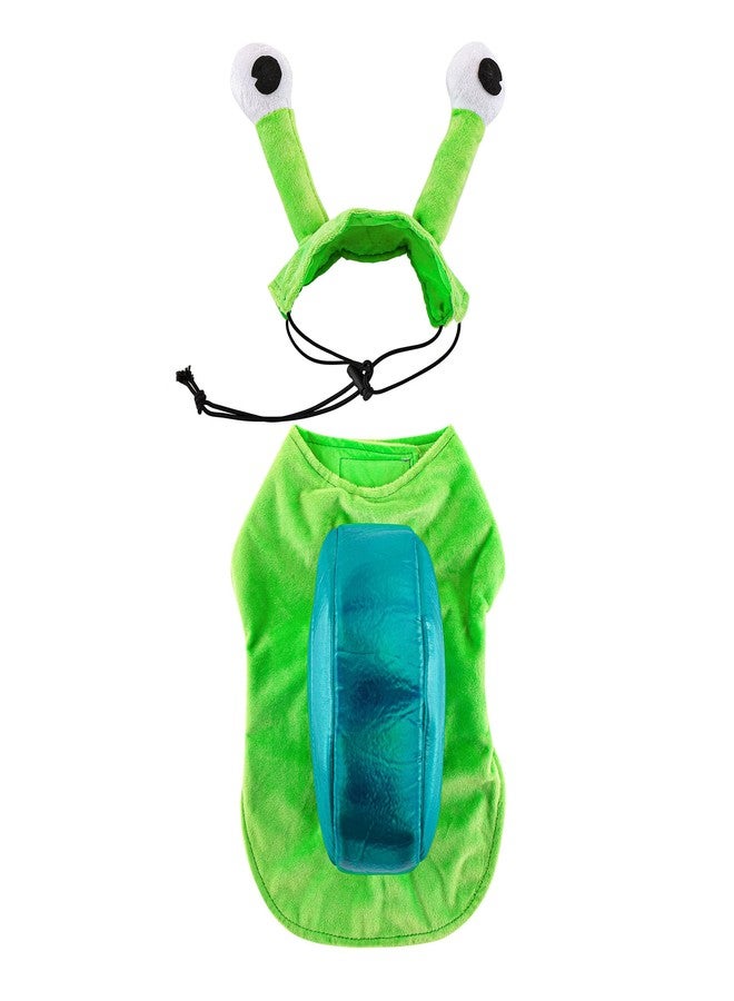 موغوكو أزياء تنكرية مضحكة للكلاب والقطط والحلزون من موغوكو، فستان تنكري للحيوانات الأليفة للهالوين والكريسماس، زي حلزون أخضر رائع للحيوانات الأليفة (مقاس كبير) - Image 4
