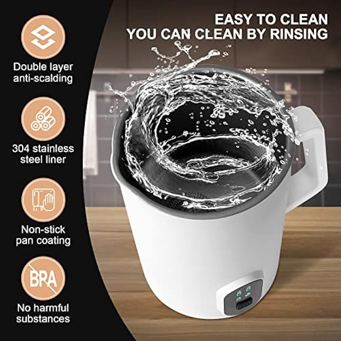 NALACAL مكشوف وبخار حليب كهربائي 4In1 مع خيارات رغوة ساخنة وباردة، سخان حليب أوتوماتيكي للاتيه، الكابتشينو، ماكياتو والشوكولاتة الساخنة، سهل الاستخدام لمشروبات باريستا ستايل - Image 5