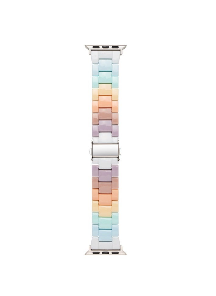 Generic - Compatible Apple Watch Straps 42mm 44mm 45mm 49mm, Stainless Steel iWatch Band with Case for Apple Watch Series 8/7/6/5/4/3/2/1/SE/SE2/Ultra（Rainbow Colors） - Image 1
