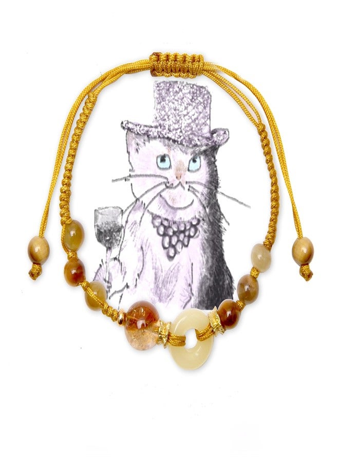 Pet Lovers Crystal Bracelets for Dog/Cat Mom & Dad - Adjustable Stackable Natural Gemstone Christmas Gift - Image 1