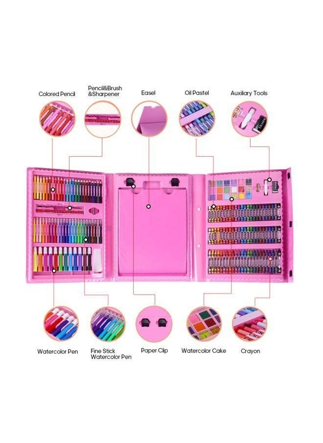 yongsheng 208-Piece Art Drawing Set Pink/Blue,Art Supplies,Includes Sketch Pads,Oil Pastels,Crayons,Colored Pencils,Drawing Set for 3-12 Year Olds Girls Boys  - Image 5