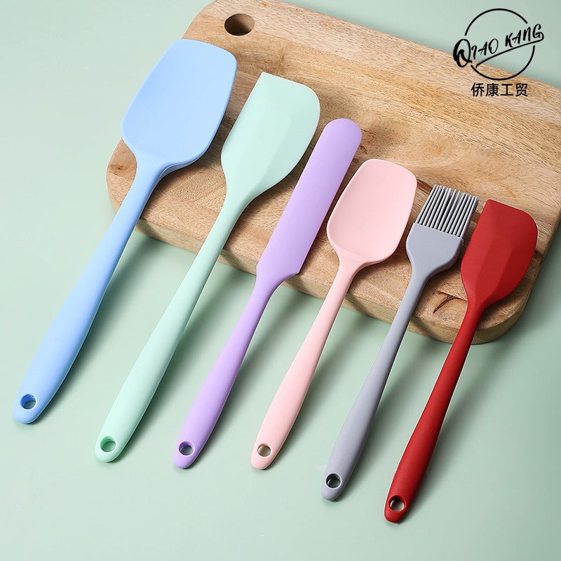Silicone Scraper Baking One-Piece Large Silicone Cream Spatula Nougat Cake Scraper Set Combination - Image 2