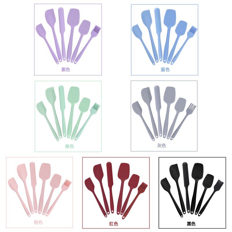 Silicone Scraper Baking One-Piece Large Silicone Cream Spatula Nougat Cake Scraper Set Combination - Image 3