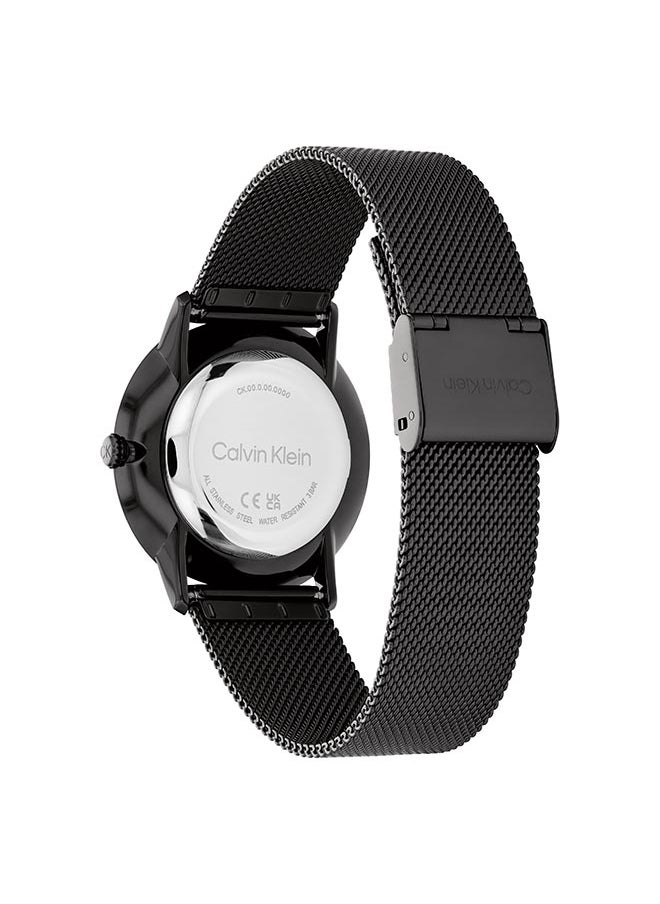 CALVIN KLEIN ساعة يد ستانلس ستيل بعقارب دائرية الشكل للجنسين 25300002 - 37.5 ملم  - Image 3
