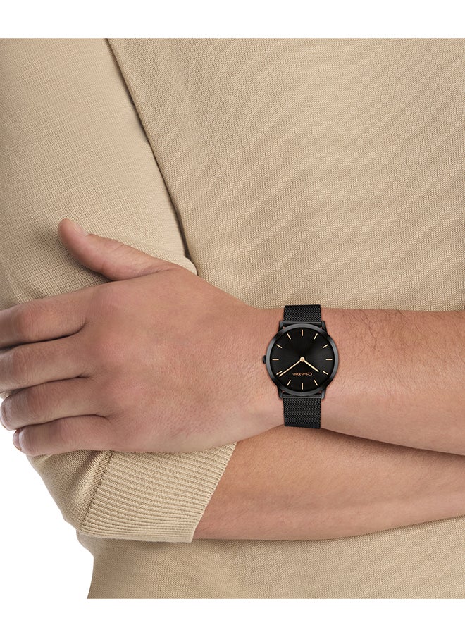 CALVIN KLEIN ساعة يد ستانلس ستيل بعقارب دائرية الشكل للجنسين 25300002 - 37.5 ملم  - Image 4