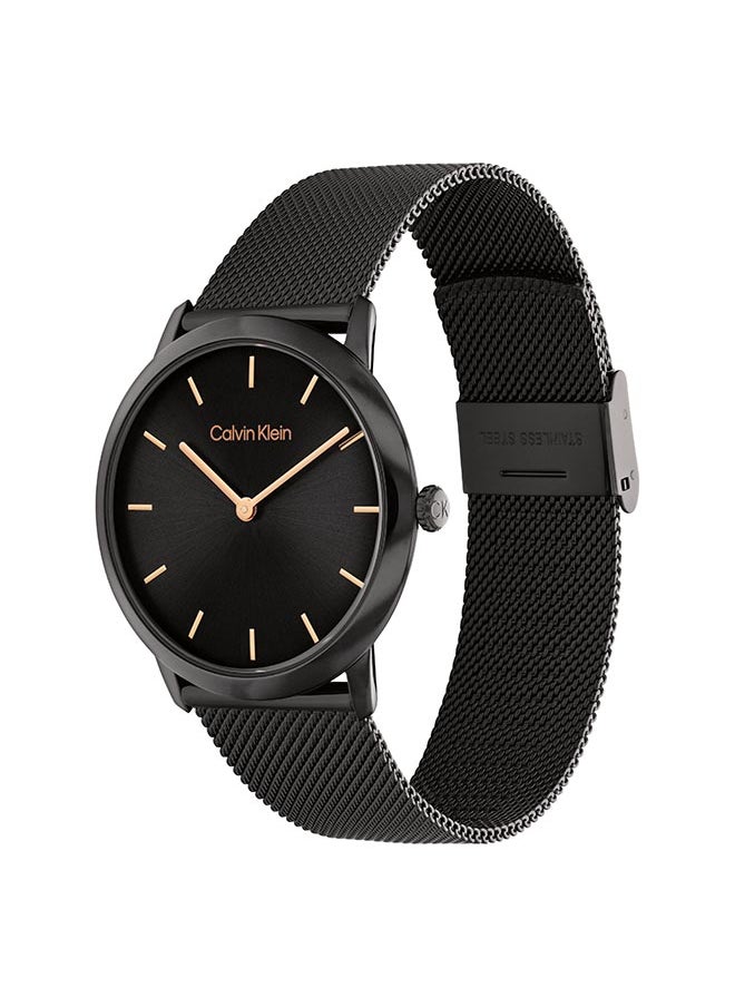 CALVIN KLEIN ساعة يد ستانلس ستيل بعقارب دائرية الشكل للجنسين 25300002 - 37.5 ملم  - Image 2