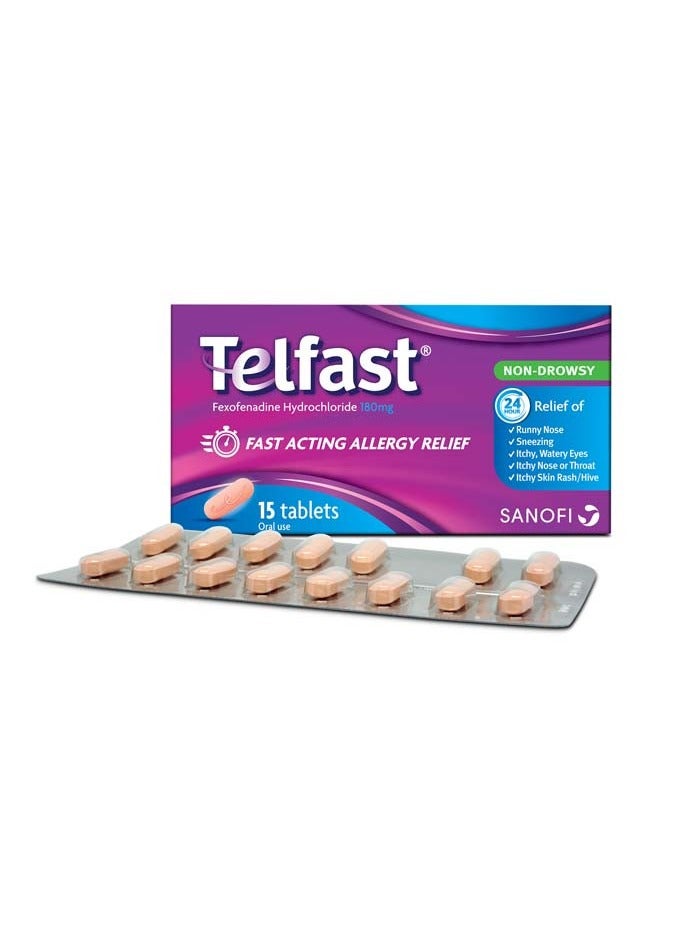 sanofi Telfast 180Mg Fast Acting Allergy Relief Tablets 15'S - Image 4