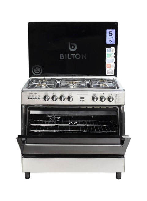 Bilton Cooker 5 Burner 60 x 80 Full Stainless Steel With Self Ignition - Bulb - Grill