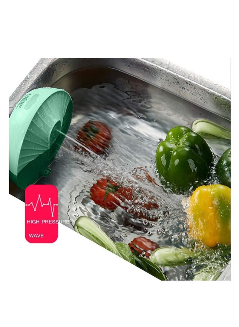 Generic Mini Ultrasonic Dishwasher,USB Dishwasher Multifunction Portable & Countertop Smart Dishwashers,High Pressure Wave Integrated Cleaner Tool for Dishes, Vegetable Fruit Washing (Green)  - Image 2