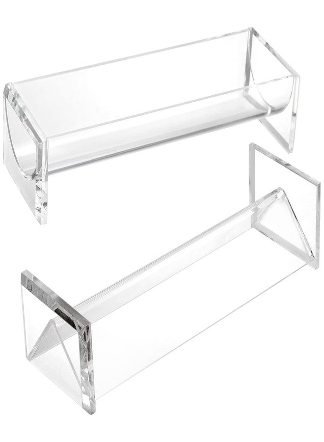 SOUJOY 4 Pack Cracker Tray for Serving, Acrylic Biscuit Stand Cracker Server Holder, Rectangular Clear Food Display Holder for Countertop, Home, Wedding Events, Parties and Events - Image 3