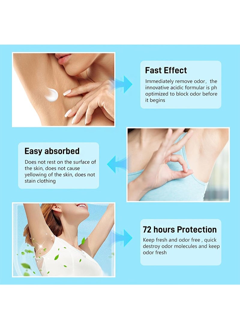 lakerain - Whole Body Deodorant Invisible Cream，Aluminum Free Deodorant Lotion, Underarm Deodorant Cream (72 Hour Deodorant), Deodorant Antiperspirant Clear Gel, No Baking Soda (No fragrance) - Image 1