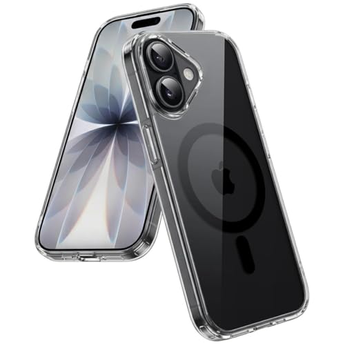 VONZEE Translucent Clear Back Cover Compatible with (iPhone 17 Case)(2025), PC Shockproof Scratch Resistant, Non-Yellowing, Support Mag-Safe Wireless Magnetic Charging - Black|6.3'' - Image 1