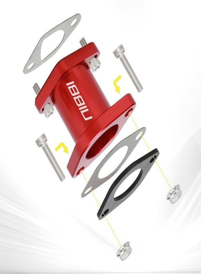 NIBBI Predator 212 intake manifold,for Coleman ct200u bt200x,Predator 196cc 250cc 420cc Performance Parts,Coleman Go Kart kt196 Mini Bike (Red) - Image 2