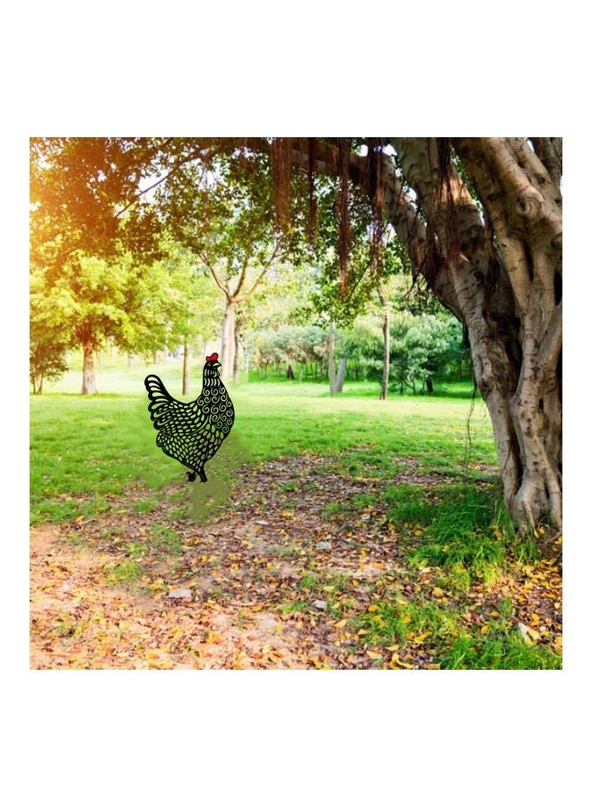 NIBEMINENT 5-Piece Chicken Yard Art Garden Lawn Floor Decoration Black - Image 3