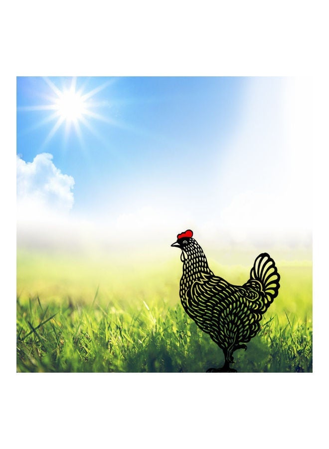 NIBEMINENT 5-Piece Chicken Yard Art Garden Lawn Floor Decoration Black - Image 4