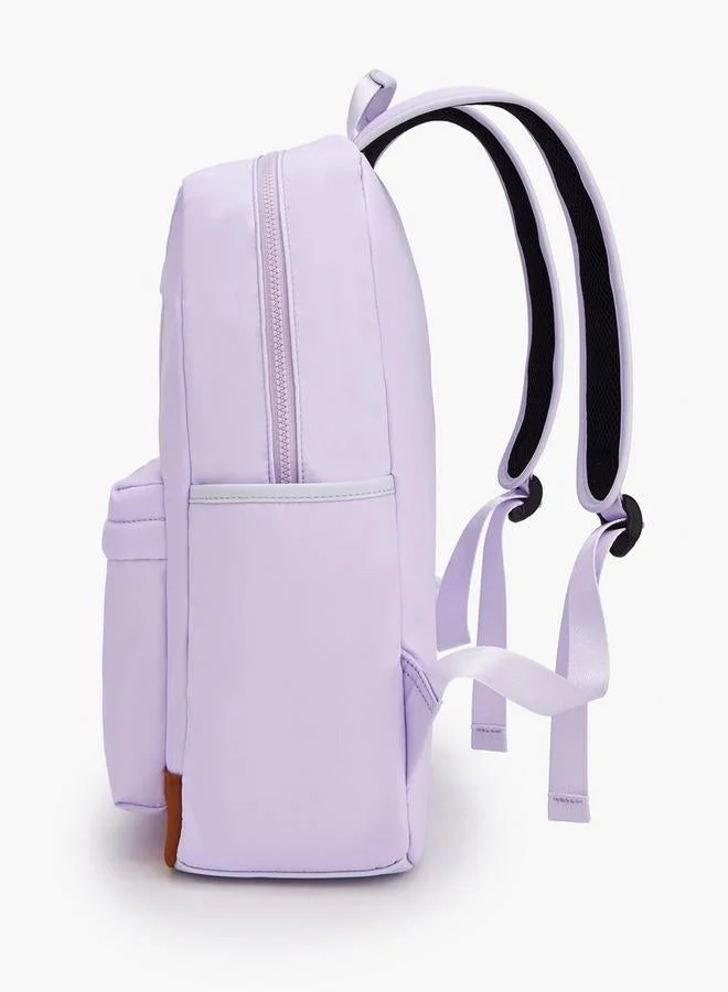 Lee Cooper LILAC Solid Backpack With Adjustable Shoulder Straps  | Best Price UAE
