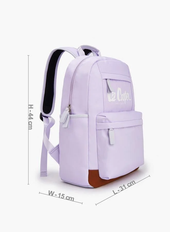 Lee Cooper LILAC Solid Backpack With Adjustable Shoulder Straps  | Best Price UAE