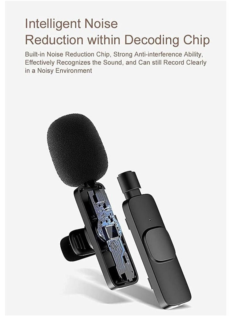 Generic - Wireless Lavalier Microphone for Smartphone Plug-PlayYoutubers,Facebook Live Stream,Vloggers,Interview,Auto-syncs Clip-on Lapel Mic for PC (NO APP or Bluetooth is Needed) - Image 1