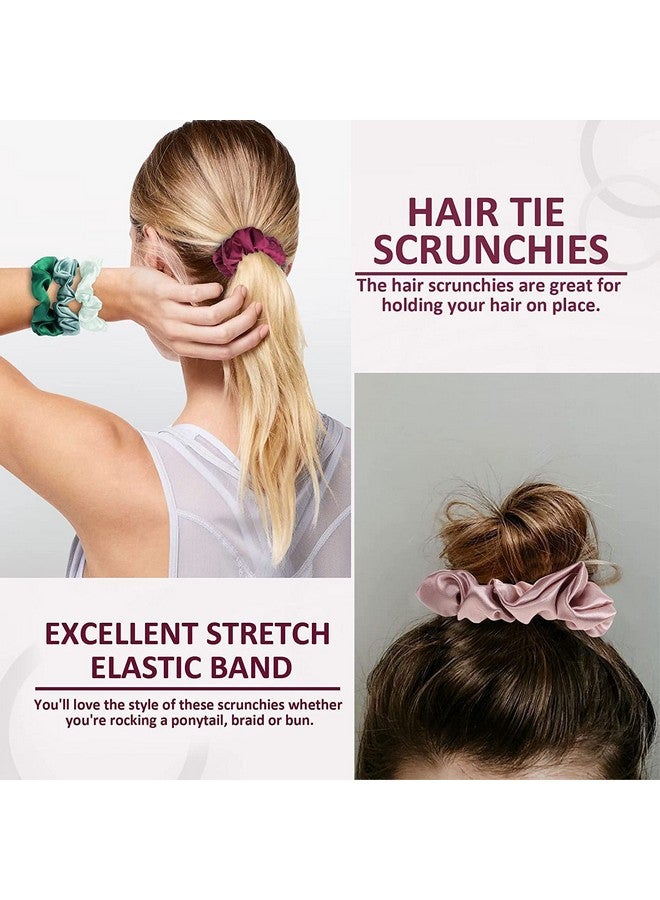 G1 G 1 Luxury Satin Scrunchies for Women/girls - Mehendi Scrunchies | Anti hair breakage, Quality Tie Elastic (Multi Soft) | Size XL | Pack of 2 - Image 2